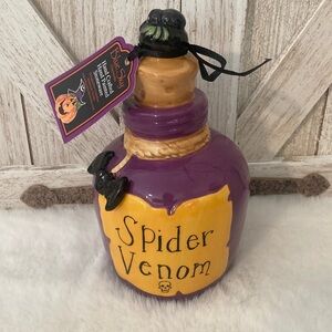 Blue Sky Purple and Yellow Spider Venom Potion Bottle